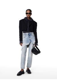 Kazar - Retro okulary przeciwsłoneczne czarne. Kolor: czarny. Materiał: materiał. Wzór: grochy #7