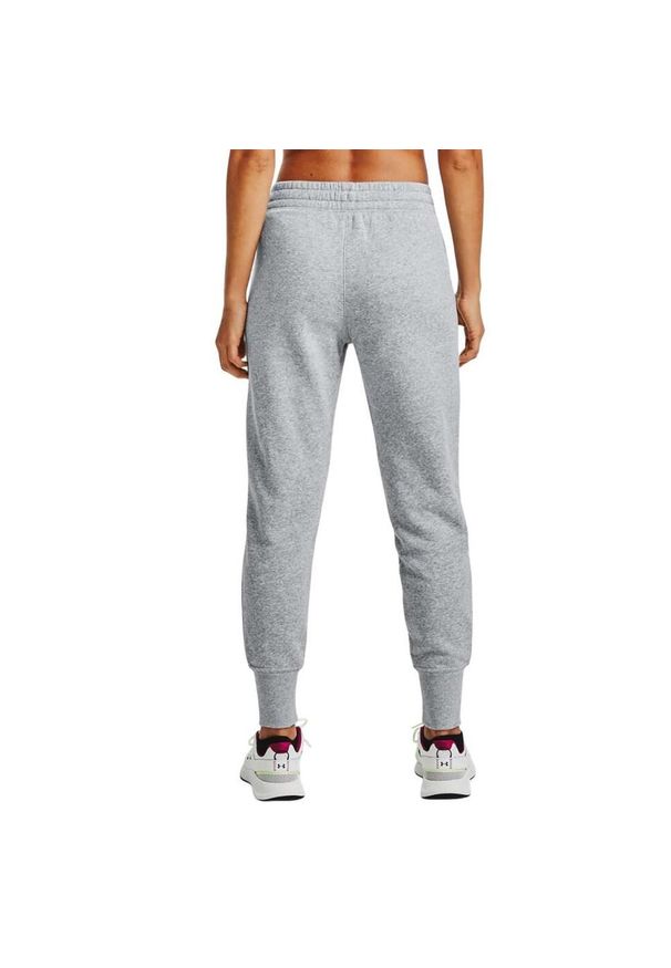 Under Armour - Spodnie Do Biegania Rival Fleece Dla Kobiet. Kolor: szary. Sport: turystyka piesza