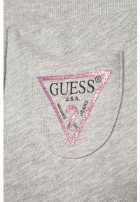 Guess Jeans - Szorty dziecięce 92-122 cm. Okazja: na co dzień. Kolor: szary. Materiał: bawełna, jeans, materiał, dzianina, wiskoza. Wzór: gładki. Styl: casual #3