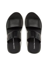 Calvin Klein Jeans Klapki Sandal Slide Double Strap YW0YW01694 Czarny. Kolor: czarny. Materiał: skóra #6