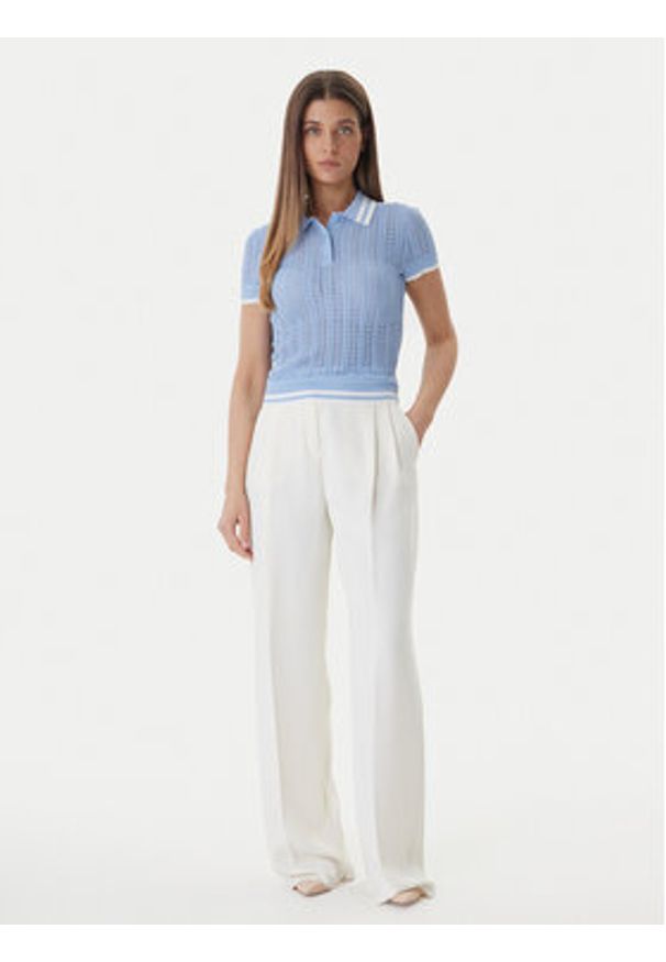 Guess Sweter W6GR25 Z0672 Niebieski Regular Fit. Kolor: niebieski. Materiał: wiskoza