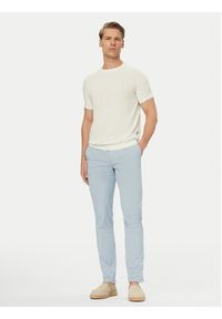 Bugatti Chinosy 4220-16301E Niebieski jasny Regular Fit. Kolor: niebieski. Materiał: bawełna #3
