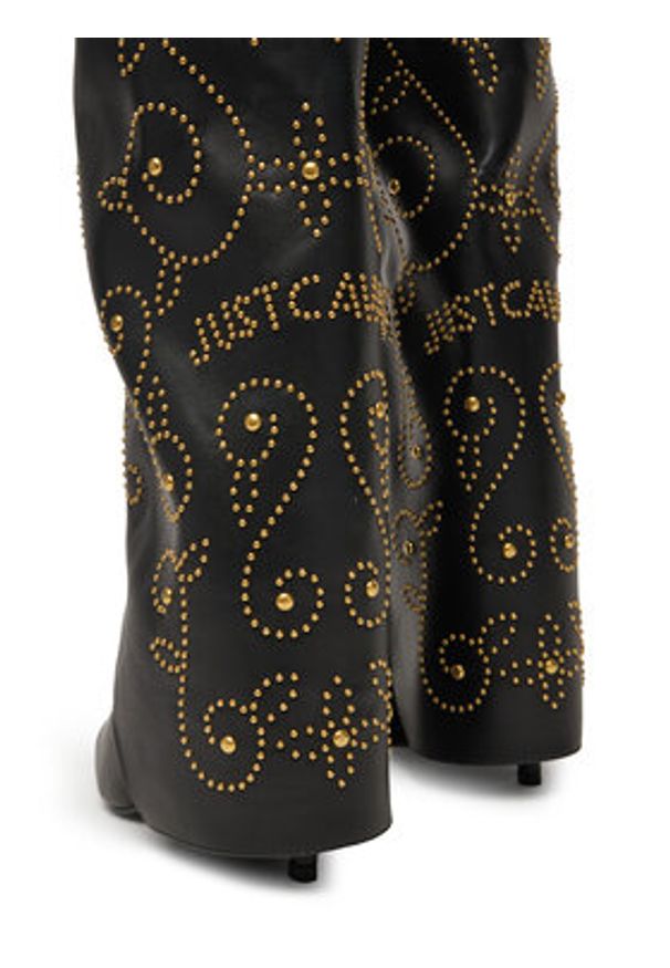 Just Cavalli Kozaki 79RA3S08 ZSD80 Czarny. Kolor: czarny. Materiał: skóra
