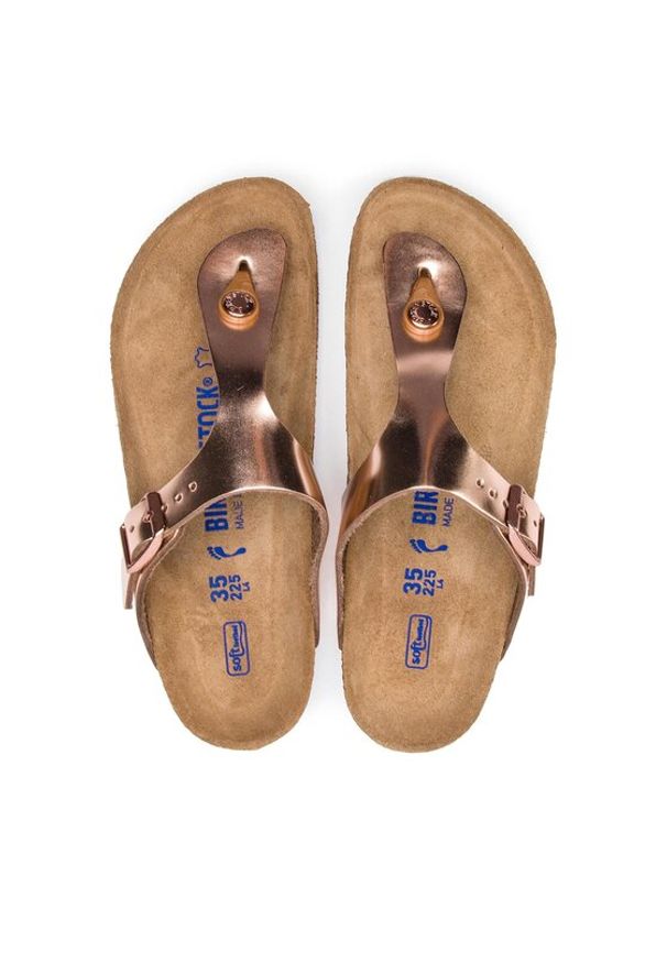 Birkenstock Japonki Gizeh Bs 1005049 Różowy. Kolor: różowy. Materiał: skóra