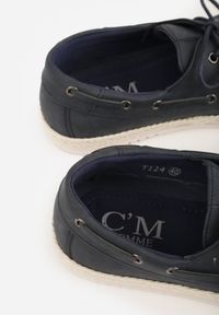 Born2be - Granatowe Półbuty Ozdobione Plecionką i Wiązaniem Ariemare. Okazja: na co dzień. Kolor: niebieski. Materiał: jeans. Wzór: aplikacja. Styl: klasyczny, casual, elegancki #5