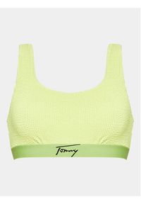 Tommy Jeans Góra od bikini UW0UW04490 Żółty. Kolor: żółty. Materiał: syntetyk