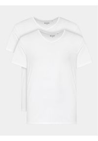 Mustang Komplet 2 t-shirtów 1014664 Biały Regular Fit. Kolor: biały. Materiał: bawełna