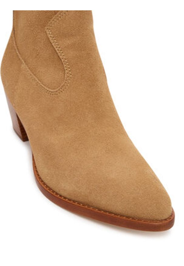 Lauren Ralph Lauren - LAUREN RALPH LAUREN Botki 802974389001 Brązowy. Kolor: brązowy. Materiał: skóra, zamsz