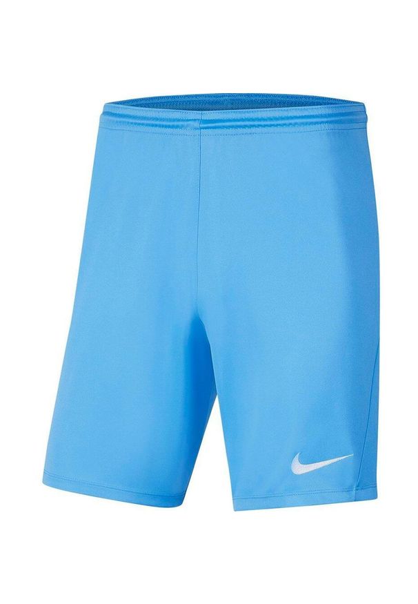 Spodenki dla dzieci Nike Dry Park III NB K jasnoniebieskie BV6865 412. Kolor: niebieski. Styl: sportowy