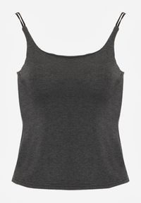 Renee - Szary Top z Wiskozy na Podwójnych Ramiączkach Indrea. Okazja: na co dzień. Kolor: szary. Materiał: wiskoza. Długość rękawa: na ramiączkach. Styl: casual, klasyczny #3