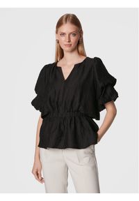 Bruuns Bazaar Bluzka Cyclamen Chantal BBW3061 Czarny Regular Fit. Kolor: czarny. Materiał: lyocell #1