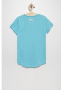 Under Armour t-shirt dziecięcy 1361182. Okazja: na co dzień. Kolor: niebieski. Materiał: dzianina. Wzór: nadruk. Styl: casual #4