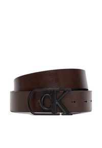 Calvin Klein Pasek Męski Curve Monogram Buckle 32Mm Rev LV04D7021G Czarny. Kolor: czarny. Materiał: skóra #4