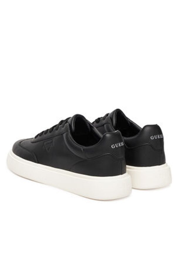 Guess Sneakersy FMFPLA LEA12 Czarny. Kolor: czarny. Materiał: skóra