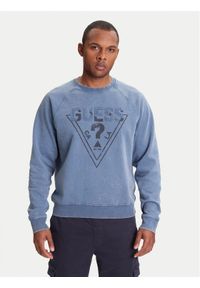 Guess Bluza M5YQ30 KCWR1 Niebieski Regular Fit. Kolor: niebieski. Materiał: bawełna