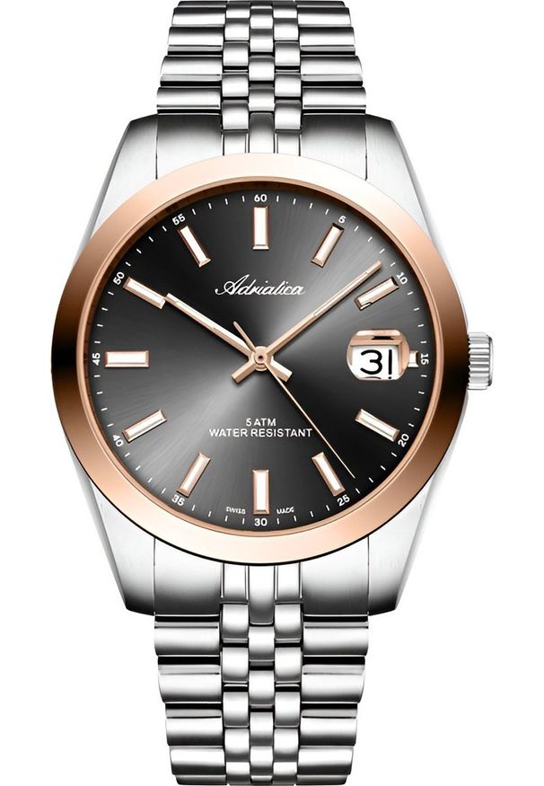 Zegarek Adriatica Zegarek męski Adriatica A1299.R117Q srebrny. Kolor: srebrny