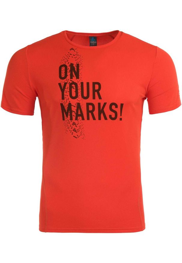 Odlo - Męska Koszulka ODLO Crew Neck Imperium - Lekka i Oddychająca. Kolor: wielokolorowy. Sport: fitness