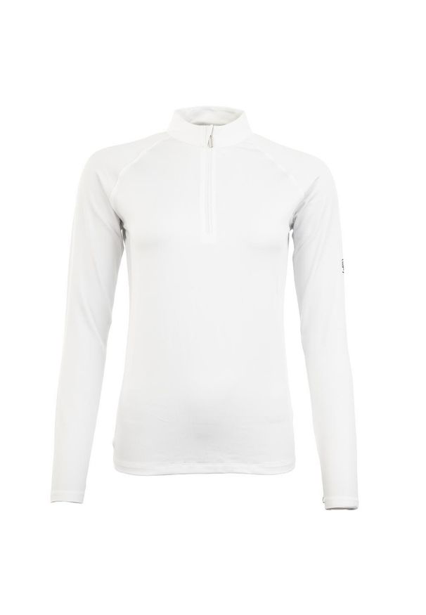 Koszulka jeździecka z długim rękawem i zamkiem błyskawicznym BR Equitation Event. Kolor: niebieski, biały, wielokolorowy. Długość rękawa: długi rękaw. Długość: długie