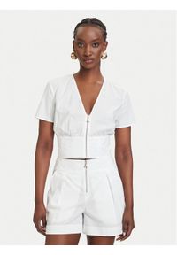 Patrizia Pepe Bluzka 2C1672/A9B9-W103 Biały Regular Fit. Kolor: biały. Materiał: bawełna #1