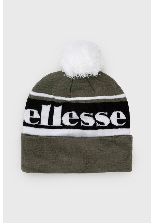 Ellesse - Czapka. Kolor: zielony. Materiał: dzianina