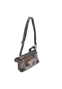 Brązowa Torebka Anekke Modna Listonoszka Damska. Kolor: brązowy. Wzór: nadruk, aplikacja. Materiał: zdobione. Styl: casual, elegancki #6