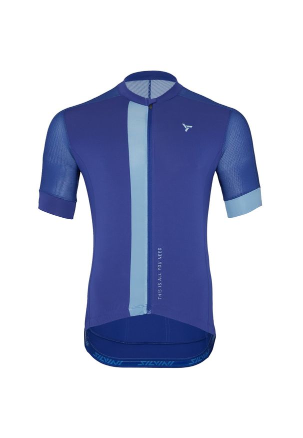 Silvini - Koszulka rowerowa (z krótkim rękawem) męska SILVINI Men Jersey CARNIO. Kolor: niebieski. Materiał: jersey. Długość rękawa: krótki rękaw. Długość: krótkie. Sport: kolarstwo