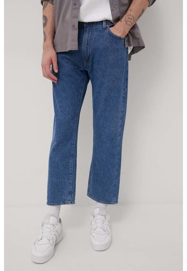 Levi's® - Levi's jeansy 551Z STRAIGHT CROP męskie. Okazja: na spotkanie biznesowe. Kolor: niebieski. Styl: biznesowy