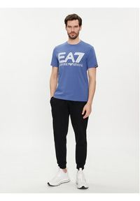 EA7 Emporio Armani T-Shirt 3DPT37 PJMUZ 1557 Niebieski Regular Fit. Kolor: niebieski. Materiał: bawełna #5
