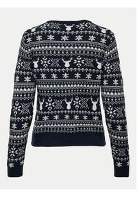 only - ONLY Sweter Xmas Winter 15327601 Granatowy Regular Fit. Kolor: niebieski. Materiał: syntetyk #6