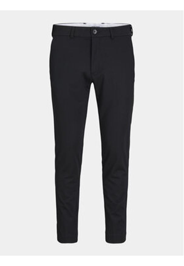 Jack & Jones - Jack&Jones Chinosy Marco 12237523 Czarny Slim Fit. Kolor: czarny. Materiał: syntetyk