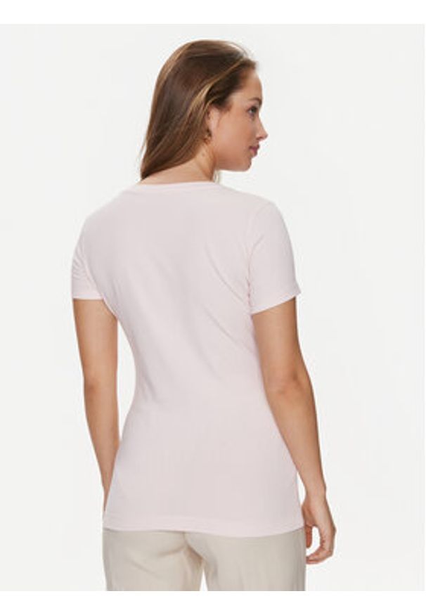 Guess T-Shirt Pony Hair W4RI45 J1314 Różowy Slim Fit. Kolor: różowy. Materiał: bawełna