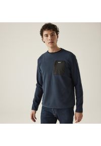 Bluza turystyczna męska Regatta Thompson. Kolor: niebieski. Materiał: polar. Sport: turystyka piesza #1