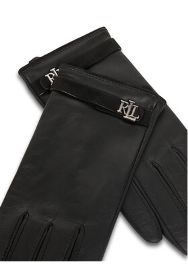Lauren Ralph Lauren - LAUREN RALPH LAUREN Rękawiczki 454927240001 Czarny. Kolor: czarny. Materiał: skóra