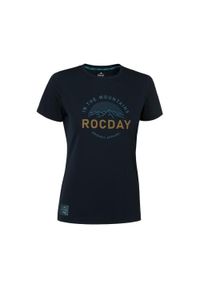 ROCDAY - Koszulka rowerowa MTB damska Rocday Monty Lady z krótkim rękawem. Kolor: niebieski. Materiał: jersey. Długość rękawa: krótki rękaw. Długość: krótkie