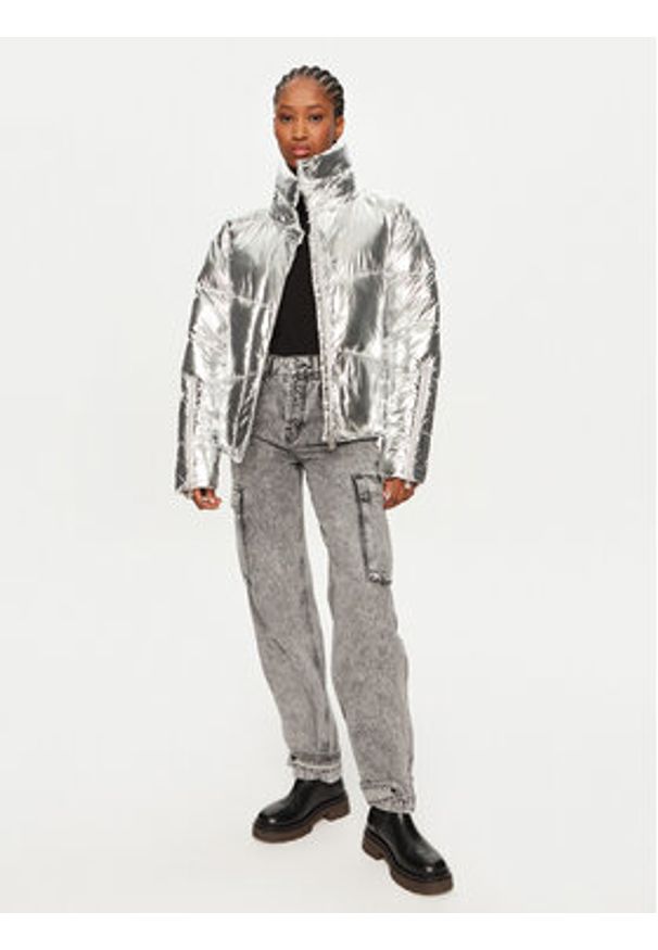 Frieda & Freddies Kurtka przejściowa 3743 Srebrny Regular Fit. Kolor: srebrny. Materiał: syntetyk