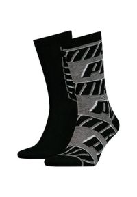 ZEAGLE - Skarpetki Puma High Cotton 39-42 - 2 pary z logo. Kolor: czarny, biały, wielokolorowy. Materiał: bawełna #1