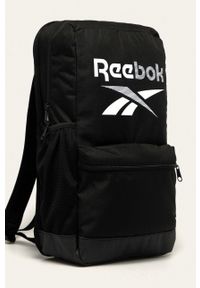Reebok - Plecak. Kolor: czarny. Wzór: paski #2