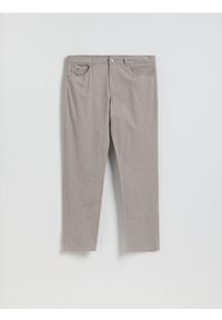 Reserved - Bawełniane spodnie slim fit - brązowy. Kolor: brązowy. Materiał: bawełna #1