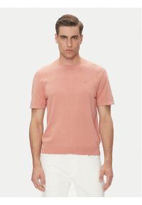 Calvin Klein T-Shirt Supima LV04LC333G Koralowy Regular Fit. Kolor: pomarańczowy. Materiał: bawełna