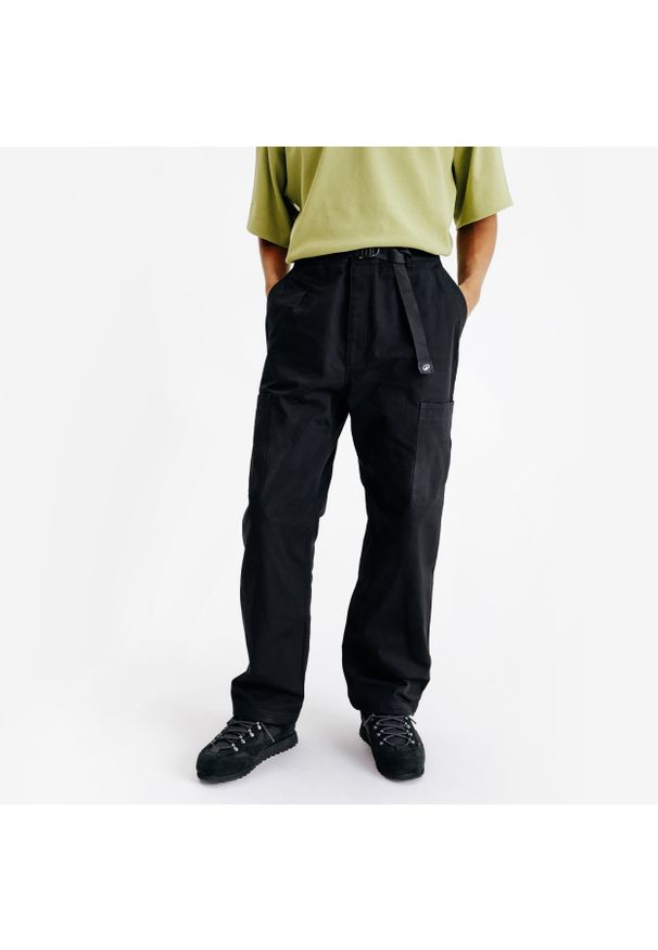 Decathlon - Spodnie cargo męskie Lifetech. Kolor: czarny. Materiał: poliester, bawełna, materiał