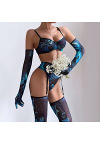 Intica - Komplet bielizny pięcioczęściowy elegancki na wieczór Shafeeka. Kolor: wielokolorowy. Materiał: materiał #2