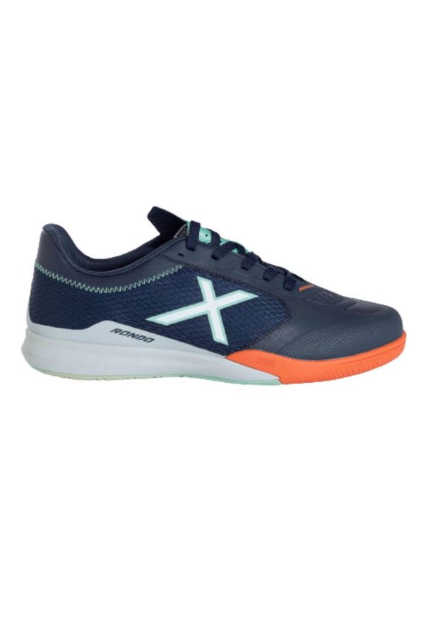 Buty piłkarskie męskie Munich Rondo 05. Zapięcie: sznurówki. Kolor: niebieski. Materiał: tkanina, materiał, skóra, syntetyk. Szerokość cholewki: normalna. Sport: piłka nożna