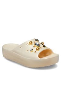 Crocs Klapki Cls Platform Crystal Perls Slide W 208388 Biały. Kolor: biały. Obcas: na platformie #4