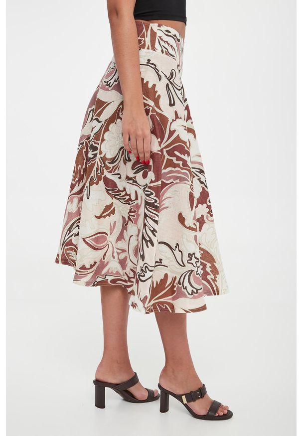 Marella Sport - Spódnica lniana ze wzorem MLSOSPITE MARELLA SPORT. Materiał: len. Styl: sportowy