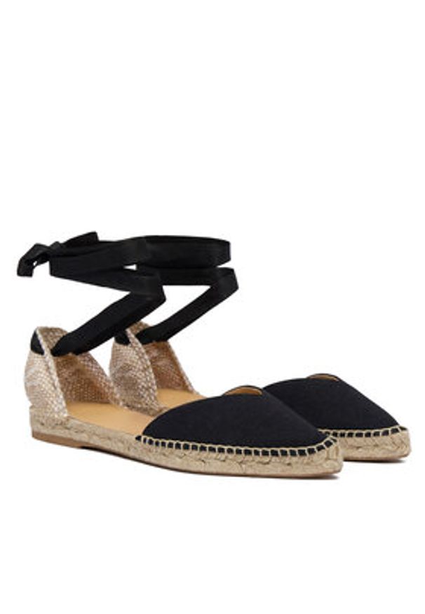 Castañer Espadryle Camila C/8/269 26219 Czarny. Kolor: czarny. Materiał: skóra, zamsz