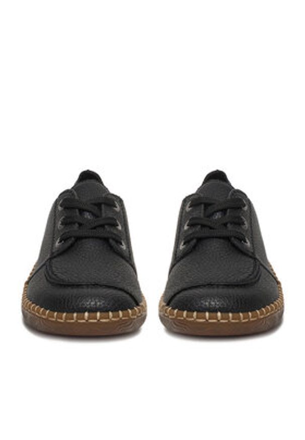 Rieker Półbuty N2402-00 Czarny. Kolor: czarny. Materiał: syntetyk, skóra