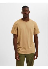 Selected Homme T-Shirt 16087858 Żółty Regular Fit. Kolor: żółty. Materiał: bawełna #1