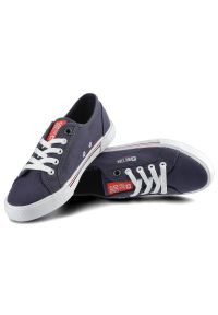 Big-Star - Granatowe Trampki Big Star Damskie Lekkie Półbuty. Okazja: na co dzień, do pracy, na spacer. Kolor: niebieski. Materiał: guma, jeans, materiał. Sezon: lato. Styl: casual, sportowy, klasyczny #7