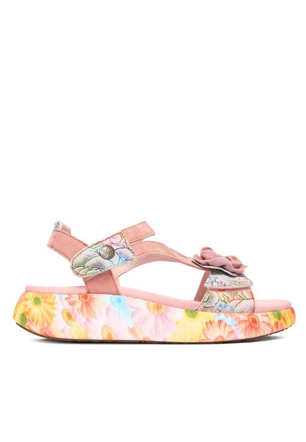 Laura Vita Sandały Nikito 01 Różowy. Kolor: różowy. Materiał: skóra