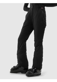 4f - Spodnie narciarskie z szelkami 4FPro membrana Dermizax 20000 damskie - czarne. Kolor: czarny. Materiał: materiał. Technologia: Dermizax. Sezon: zima. Sport: narciarstwo